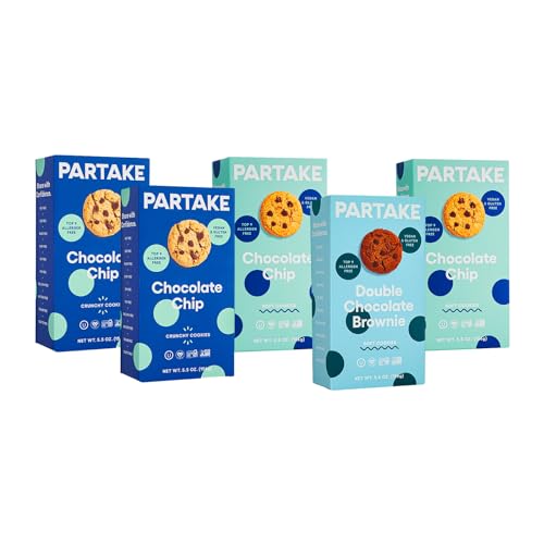 Partake Foods Vegan Cookies 5 Box Chocolate Lover’s Variety Pack
