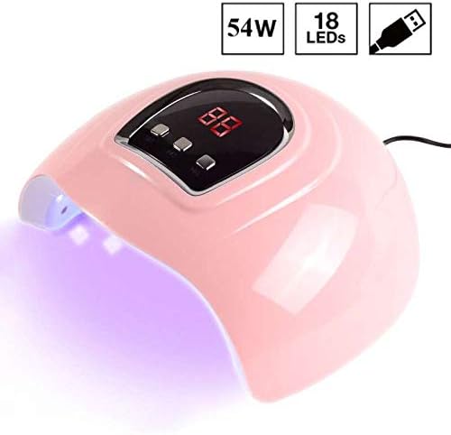 BOMBOMDA 54w Nail Dryer USB Charging Nail Lamp with Timer Button Smart Sensor Gel Light for All Kinds of Gels 18 LEDs UV Lamps Manicure Led uv Light Nail Gel Dryer