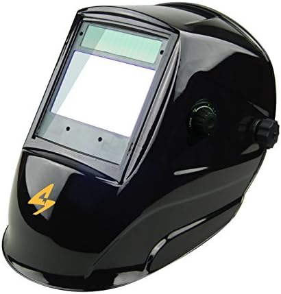 Solar Power Auto Darkening Welding Helmet with Wide Shade Range, PRO Grade, 4 sensor, Jumbo View