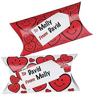 Valentine's Day Pillow Treat Boxes, 12 Treat Boxes