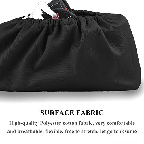 5 Pairs Non Slip Washable Reusable Shoe Covers Cotton and Polyester For Household Thickened Boot Covers, Black
