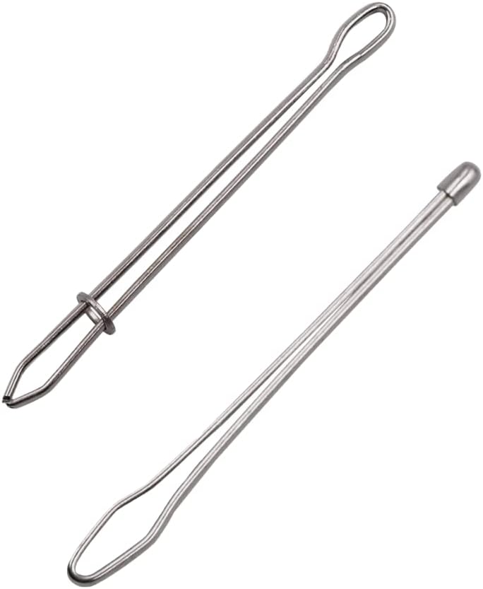 CCLKHY Tweezer 2 Pcs Elastic Cord Stainless Steel Threader Craft Tool