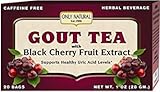 Only Natural Gout Tea - Black Cherry Fruit Extract - 20 Bags -Assist in maintaining healthy uric acid levels and over all well being, 1 OZ