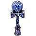 Kaleb USA Full Marble Swirl Kendama and Extra String (Blue & Black Metallic)