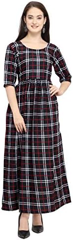 Surti Funda Women's Western Style Kurti (Blue, Medium)