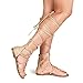 Dream Pairs Women's RAIL Knee High Gladiator Flat Sandals
