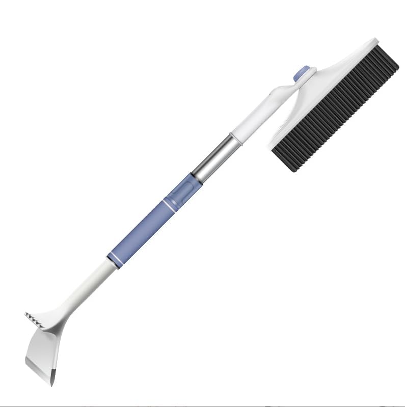 Photo 1 of [3-in-1] Extendable Ice Scraper and Snow Brush for Car Windshield, Upgraded 360° Pivoting Brush Head with Comfortable Foam Grip - Detachable Snow Removal Tool for Truck, SUV, and Vehicle Windows