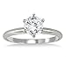 Certified 1/4 Carat - 1 Carat Diamond Solitaire Ring Available in 14K White Gold (J-K Color, I2-I3 Clarity)