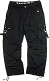 Men's Military-Style Cargo Pants 40x32 Black Color #A8