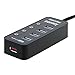 Super Speed 4-Port USB 3.0 Ultra Slim Data Hub Micro USB Splitter & Adapter 5Gbps Transfer Rate for Mac, PC, USB Flash Drives, iPhone, iPhone 6s Plus, iPad, PC and More (Black) (With Switch)