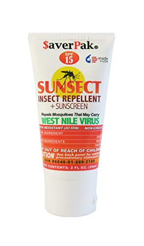 $averPak 4 Pack - DEET Based SunSect Insect Repellent and Sunscreen Lotion 2oz Tube