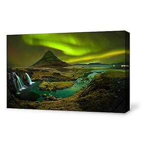 Canvas Wall Art Canvas Aurora Painting Wall Poster Decor for Living Room Framed Home Decorations - 12x18 inches