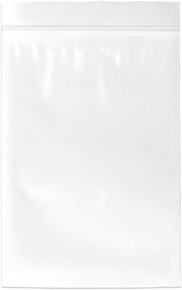 5" x 8" (Pack of 100),2 Mil Clear Plastic Reclosable Zip Poly Bags with Resealable Lock Seal Zipper (Pack of 100)