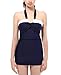 Halter Swimsuit Women 2 Piece Bathing Suit Skirted Swimwear Swimming Suits Navy Blue L