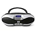 Tyler Portable Sport Stereo MP3/CD Boombox Player TAU104-SL with USB Charging Port for Phones and Tablets, USB MP3 Input, FM Radio | Silver |thumb 1