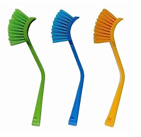 Quick Silver Wash Basin/Toilet seat/Sink Brush seat Cleaning Brush Set of 3 Brush