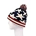 TrendsBlue Premium Unisex Warm Knit USA American Flag Style Beanie Hat, v1