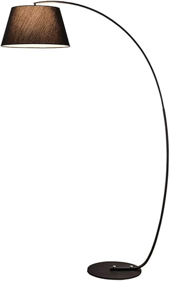 Qzzz Lampe Lampadaire A Arc Salon Courbee Lampe Sur Pied Moderne Avec Base En Metal Et Interrupteur A Pied Pour Salon Chambre Bureau Noir Amazon Fr Luminaires Et Eclairage