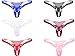 Happyjiu 6-Pack Women Lace Open Panties G-Strings Underwear Thong Lingerie (6-Pack B)