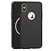 Anccer iPhone Xs 2018 Case [Colorful Series] Ultra-Thin Premium Material for Excellent Grip and Wireless Charging Compatible for iPhone X 2017 (Gravel Black)