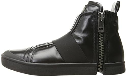 Diesel Men's Zip-Round S-Nentish Strap Fashion Sneaker, Black,