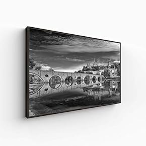 Canvas Wall Art for Living Room, Bedroom Black and White Construction Framed Canvas Prints for Home Decoration Ready to Hang - 16x24 inches