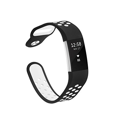 Fitbit Charge 2 Band WZE Adjustable Silica gel Soft Silicone Replacement Sport Strap Bands for Fitbit Charge2 Heart Rate + Fitness Wristband
