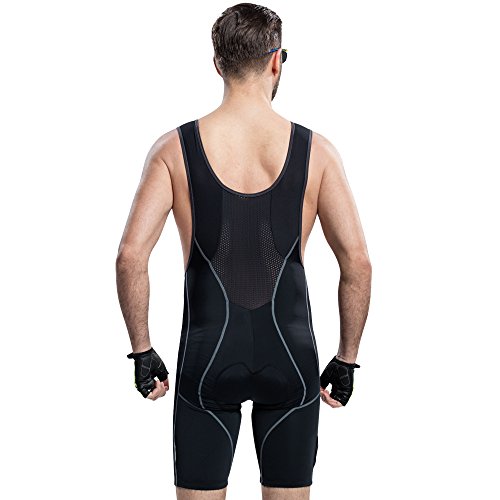 SANTIC Men Padded Cycling Bib Shorts 3D Pro Bicycle Bike Bib Shorts 3X-Large Black