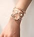 Xinge Women's Rose Gold Watch Set Quartz Jewelry Bangle Watch and Bracelet 590