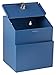 Adir Suggestion Box with Slot and Lock with 25 Comment Cards and Label Stickers, Blue