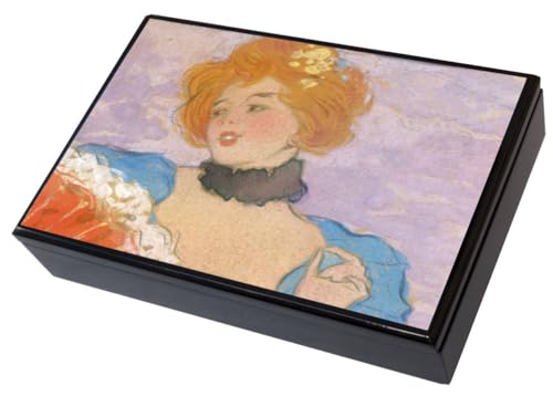 Box aus lackiertem Holz Donna La Rossa mit 2 Pokerdecks