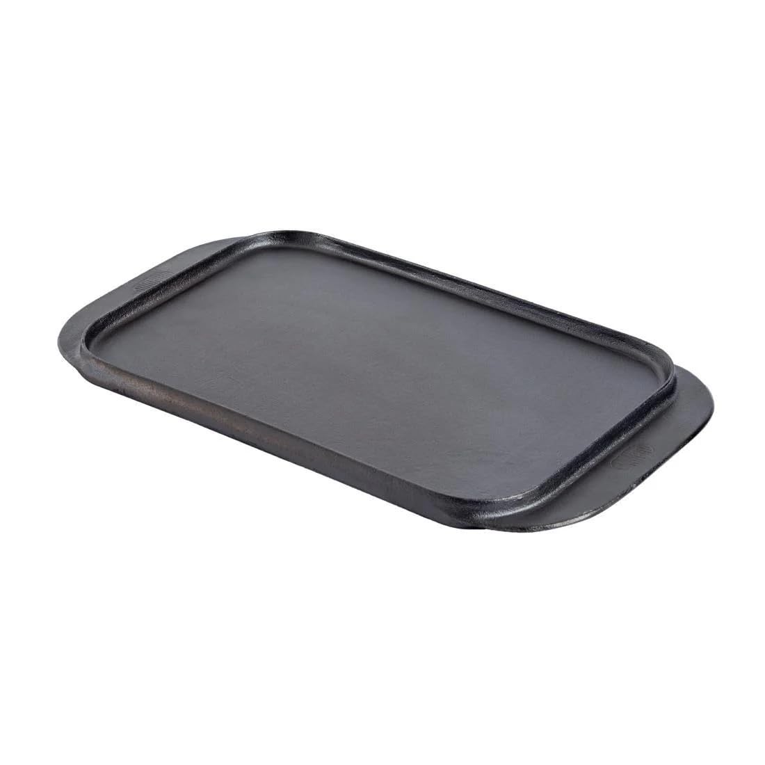 Vogue Reversible Cast Iron Double Griddle Pan 482 x 260mm - Cooking Surface with Flat & Ribbed Sides M650