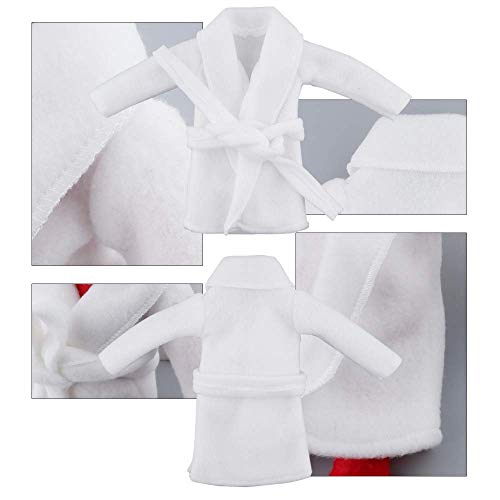 yamaso Santa Couture Clothing for elf Doll (Fluffy Vest+ Plaid Skirt + Bathrobe)