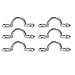 Amarine Made Casted Stainless Steel Bimini Boat Top PAD Eye, Eye Straps, Tie Down, Kayak Deck Loops, Tie Down Anchor Point, footman's Loop for Kayak Canoe Rigging (6 Pcs)