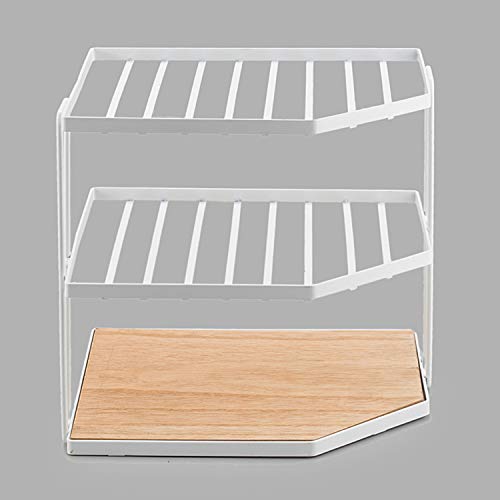 ZGZD Kitchen Corner Shelf Plate Rack 3Tier Corner Counter Organizers