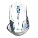 E-3LUE EMS601WHAA-NF Mazer II 2500 DPI Blue LED 2.4GHz Optical Portable Mobile Wireless Gaming Mouse Mice for Notebook, PC, Mac, Laptop, Computer, MacBook, White