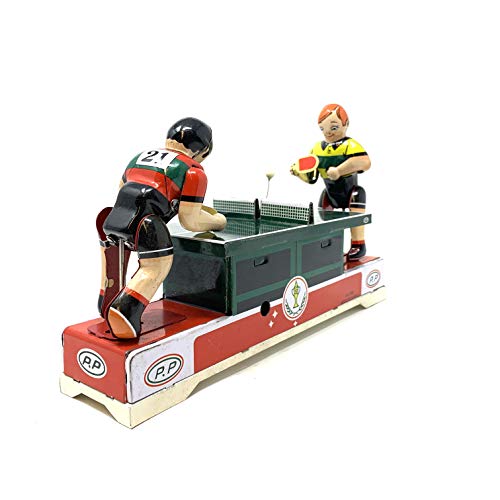 Off the Wall Toys Vintage Windup Ping Pong Match Souvenir Clockwork Collectable Tinplate Toy