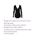 Moxeay V-Neck One Piece Bodysuit Long Sleeve Bodycon Rompers Small Black