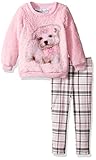 Kids Headquarters Girls' Faux Fur Tunic with Leggings Set