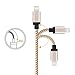 Cablex iPhone Charger 3Pack 10FT Nylon Braided Lightning Cable Extra Long Charging Cord for iPhone X 8 8Plus 7 7Plus 6s 6sPlus 6 6Plus SE 5 5s 5c iPad iPod & More (Gold)