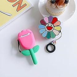 【2 Pack】 3D Cute Flower Case for Airpod 2/1,3D