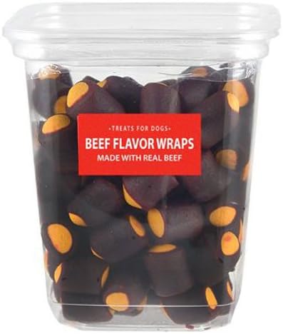 Sunshine Mills 486058 Meaty 20 Ounce Real Beef Flavor Wraps Treats, 20 Oz