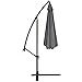 Best Choice Products 10ft Offset Hanging Aluminum Polyester Market Patio Umbrella w/ 8 Ribs and Easy Tilt Adjustment, Gray