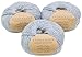 (Set of 3 - Heather Color) 100% Baby Alpaca Yarn Not Wool[328 Yards Total] Silver Light Blue #3 DK
