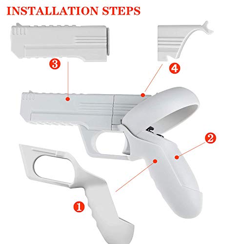 VR Game Gun for Oculus Quest 2 Controllers, Enhanced FPS Gaming