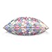 ALAZA Colorful Fish Scale Cotton Pillowcase 16 X 16 Inches Twin Sides, Rainbow Mermaid Scale Pillow Case Sham Cover Protector Decorative for Home Hotel Couch Ded