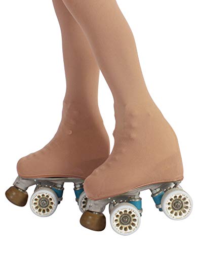 CALZITALY Girls Over The Boot Skating Pantyhose | Roller and Figure Skating Tights | 70 DEN | Made in Italy (6 Years, Skin) - Thumbnail 2