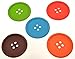 Drhob 3pcs Silicone Coffee Placemat Button Coaster Cup Mug Glass Beverage Holder Pad Mat （multicolor random）