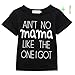 AIN'T No Mama Like the One I Got Funny Baby T-Shirt Short Sleeve Tops (18-24 Months, Black)