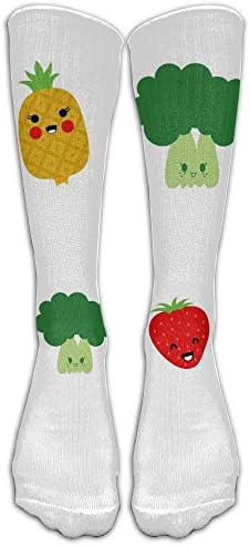 Fruit Pineapple Strawberry Green Vegetables Knee High Graduated Compression Socks For Women And Men - Best Medical, Nursing, Travel &amp; Flight Socks - Running &amp; Fitness